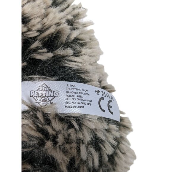 The Petting Zoo Sloth Plush Stuffed Animal Heart Gray Black - Picture 6 of 7